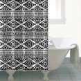 thumbnail image 4 of Black Geometric Triangle Diamond Pattern Shower Curtain 72"x72" ,Bathroom Decorative Shower Curtains Set with 12 Hooks,Modern Waterproof Washable Shower Curtain, 4 of 6