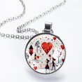 thumbnail image 2 of LOVE Women's Glass Design Circular Pendant Necklace - Sparkle and Shine with this Elegant Necklace, 2 of 5