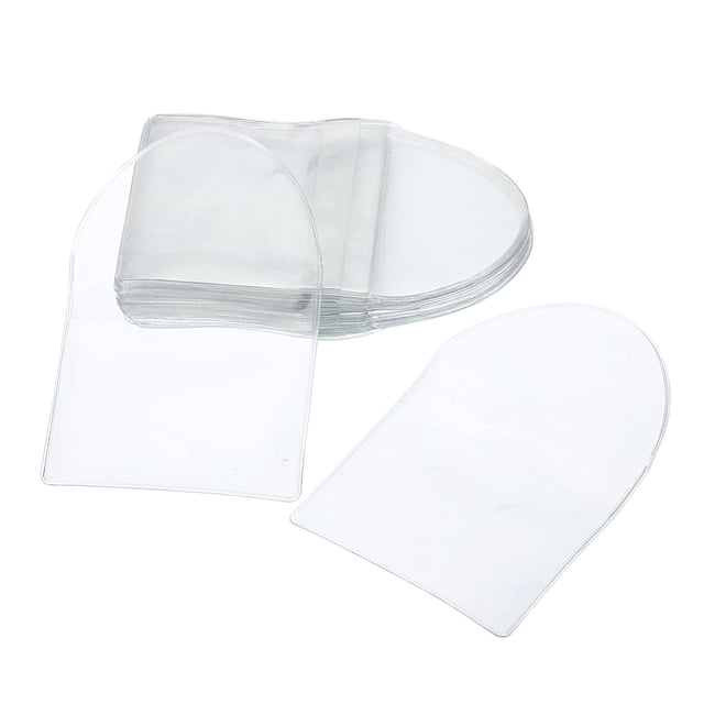 Uxcell Pochettes pour Pièces 3,2 Pouces x 3,2 Pouces, Pochette à Rabat pour Pièce Simple, Protecteur de Pièce, Transparent, Lot de 50