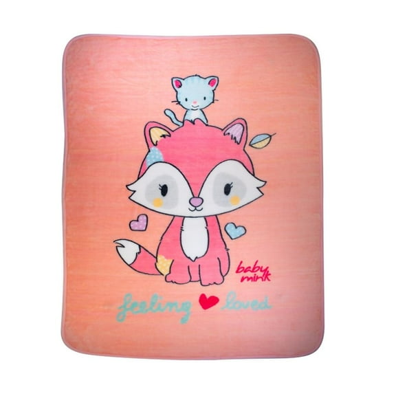 Edredón para cuna Baby Mink Cobertor Cunero Rosa