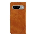 thumbnail image 3 of Designed for Google Pixel 8 Case Wallet, Men Women Flip Folio Cover with PU Leather Stand Credit Card Holders Slots Wrist Strap Magnetic Clasp Phone Case for Google Pixel 8, Brown, 3 of 11