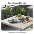 thumbnail image 2 of Abbraccia Bento de acero inoxidable 316, doble compartimento, contenedor portátil, microondas para oficina y exterior, 2 of 6