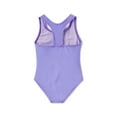 thumbnail image 2 of Speedo Girls Solid Racerback One Piece Thick Strap Swimsuit - Purple Hebe, Size: 7, 2 of 2