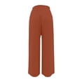 thumbnail image 6 of JIAYUE Women's Pants Ankle Length Wide Leg High Waist Palazzo Summer Flowy Beach Trousers With Pockets Casual Bottoms For Women, 6 of 6