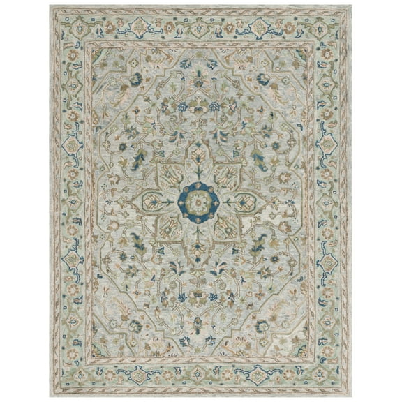 SAFAVIEH Heritage Geoff Oriental Area Rug, Ivory/Blue, 8' x 10'