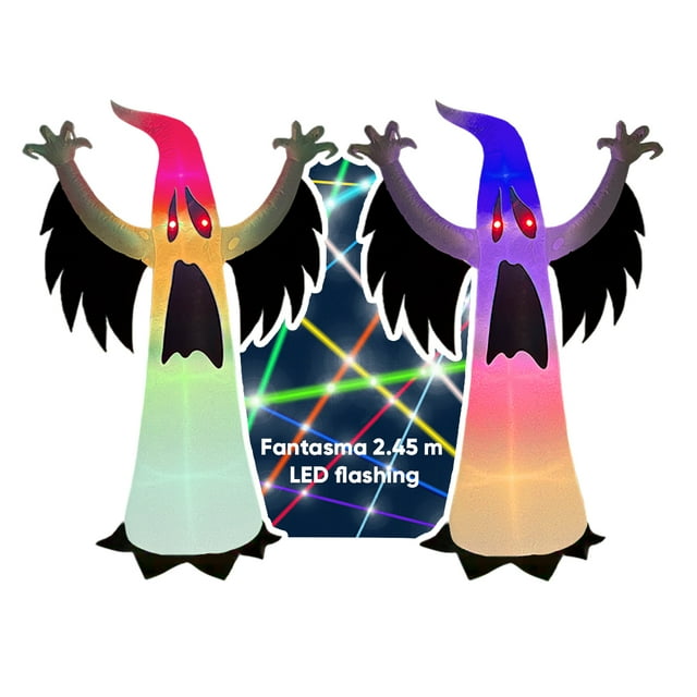 Inflable halloween fantasma ghost Artego con led flashing multicolor - 2.45m