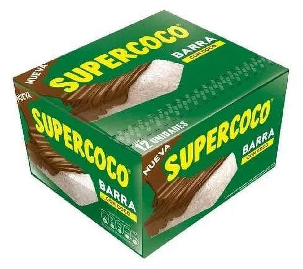 Supercoco Snack In Bar (Pck of 3 - 12 count per pack) Coconut bar covered in dark chocolate Dulce Colombiano Colombia snack colombian food comida colombiana - image 4 of 4