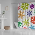 thumbnail image 3 of Dreamtimes Bath Shower Curtain Liners 72"x72", Colorful Snowflakes Polyester Waterproof with 12 Curtain Hooks Bathroom Accessories Decoration, 3 of 6