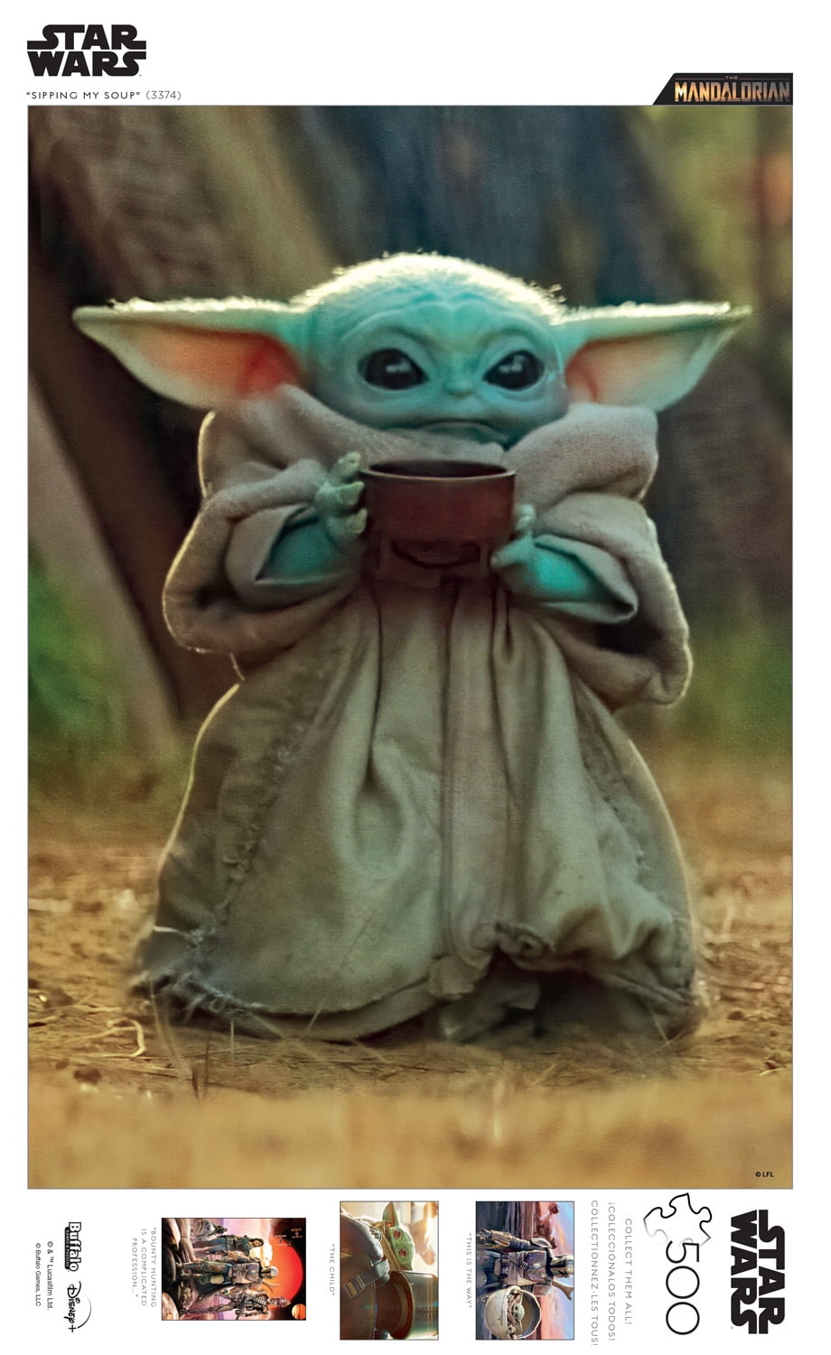 NEW Star Wars Mandalorian The Child Baby Yoda 500 Piece Jigsaw Puzzle Buffalo 