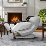 Upgo 4D Massage Chair, Full Body Zero Gravity Recliner with SL Track, APP Control, Bluetooth,and Electric Calfrest Extension - White