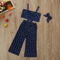 thumbnail image 2 of Baby Outfits Toddler Kids Baby Girls Print Bow Suspender Vest Pants Outfits Set Newborn Summer Outfits Sets, 2 of 4