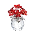 thumbnail image 2 of Mini Crystal Flower Vase Ornament Sparkly Floral Figurine For Home Car Decor, 2 of 6
