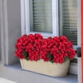 thumbnail image 6 of Red Artificial Geranium Bush – Miyuadkai Outdoor Flowers for Planter Decor, Faux Geraniums for Garden, Patio & Indoor Table Centerpiece, UV-Resistant Realistic Plant, 6 of 9