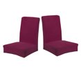 thumbnail image 3 of Matsuzay 2 piezas de fundas para sillas divididas de grano de maíz, funda protectora sólida resistente al desgaste, Protector exterior, elementos Decoración del hogar Morado oscuro Matsuzay HA012477-03, 3 of 6