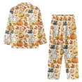 thumbnail image 7 of FOR U DESIGNS Thanksgiving Pumpkin Pajama Sets for Women 2 Piece Button Down Long Pants Size 4XL Sleepwear Long Sleeve V-neck Tops for Women Jogger Loungewear Fall, 7 of 7