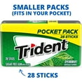 thumbnail image 3 of Trident Spearmint Sugar Free Gum, Nut Free, 28 Piece Pocket Pack, 3 of 7