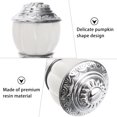 thumbnail image 4 of PTOOTP 2 piezas de 28 mm de diámetro interior para barra de cortina de ventana, diseño de calabaza, remates para barra de cortina, aptos para el hogar y la oficina (blancos), 4 of 8