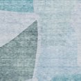 thumbnail image 6 of HomeRoots 655294 10 x 14 ft. Teal & Ivory Abstract Transitional Washable Machine Made Rectangle Area Rug with UV Protection, 6 of 9