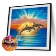 thumbnail image 1 of Cuadros Decorativos 5D Diamond Painting Kit Jumping Dolphin Full Round Drill DIY Mosaic Crafts Sywqhk Nuevos Originales, 1 of 1