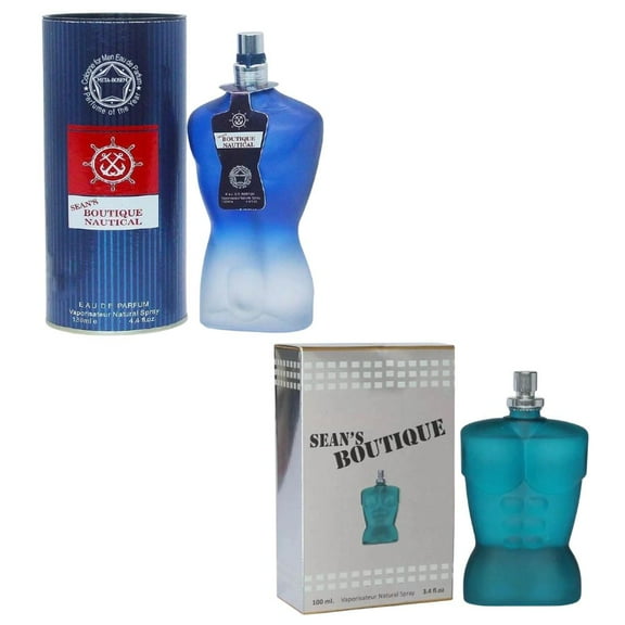 Sean’s Boutique Collection for Men – Set of 2 Eau de Toilette Sprays (Classic & Nautical) – 3.4 FL Oz | 100 ml Each – Long-Lasting, Fresh & Elegant Fragrance Gift Set