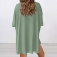 thumbnail image 6 of Cagogo Women's 2 Piece Shorts Set Casual Summer Cruise Outfits Loose Round Neck Short Sleeve Tops Comfy Pants Matching Lounge Sets Airport Travel Clothes, Mint Green M, 6 of 9