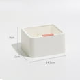 thumbnail image 4 of Lipstick Storage Box Cotton Swab Storage Box Lipstick Storage Box Large Capacity Double Layer Grid Design Transparent Storage Box With Lid For  White, 4 of 5