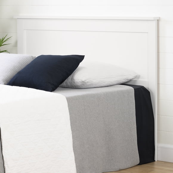 South Shore Vito Full/Queen Headboard - Modern Style, in Pure White