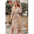 thumbnail image 3 of Vestido PRETTYGARDEN Floral Boho Cruzado Cuello en V Manga Larga Talla L, 3 of 7