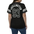 thumbnail image 6 of Women's Plus Skellington Baseball Jersey Shirt Button Nightmare Before Christmas, 6 of 8