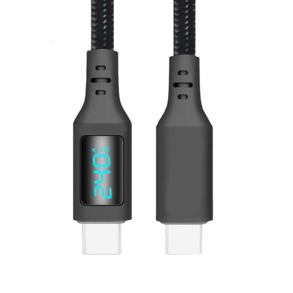 Yammee 240W USB C to USB C Cable Type C Data Line with LED Display PD240W Fast Charging