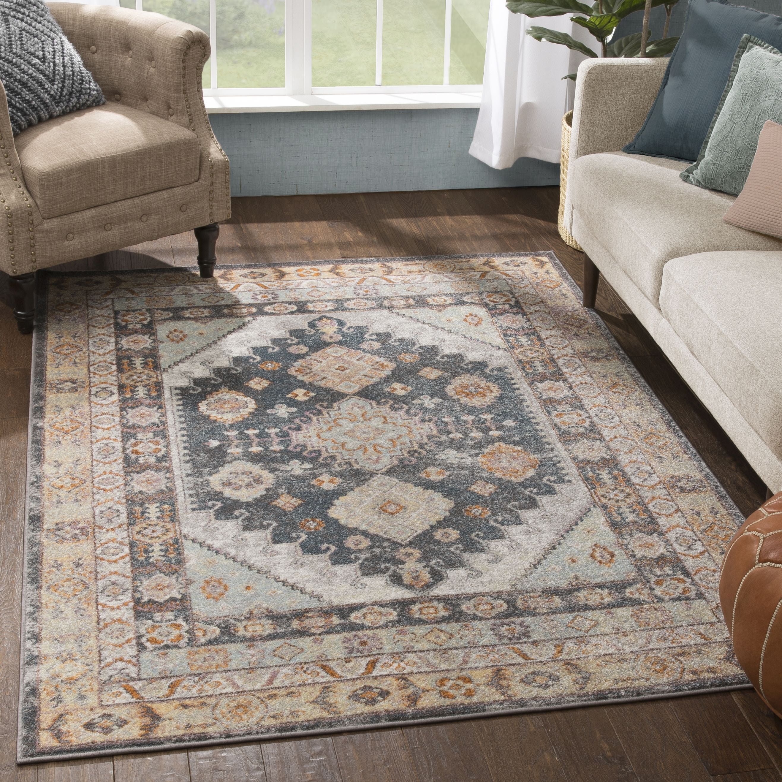 Well Woven Rodeo Virden Bohemian Eclectic Tribal Aztec 7'10