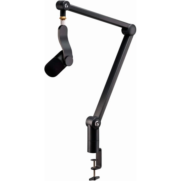 Restored Logitech G Yeticaster GX RGB Gaming Mic Bundle - Dynamic USB Microphone with Compass Boom Arm (Black) (Refurbished)