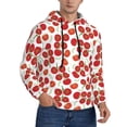 thumbnail image 2 of Lsque Tomato Pattern Casual Men's Hoodie,Hooded Sweatshirt with Kangaroo Pocket,Pullover Hoodie-Medium, 2 of 7