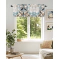 thumbnail image 6 of Abstract Shell Valances for Windows Blue Floral Ocean Coastal Valance Rod Pocket Light Filtering Short Window Treatments Curtains for Kitchen Bathroom Living Room Bedroom, 1 Panel, 42 x 18 Inch, 6 of 7
