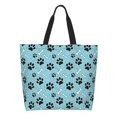thumbnail image 1 of Fotbe Cute Dog Footprints Bolsa Tote Estética de Lona con Estampado para Mujer - Bolsa Reutilizable de Hombro Casual para Vacaciones, Compras, Trabajo y Gimnasio, 1 of 8