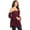 Burgundy, variant on Fashion Womens Semi Sheer Boho Peasant Long Sleeve Off The Shoulder Top