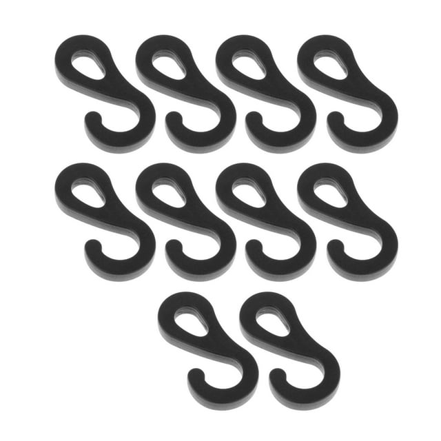 10 ganchos para cuerda elástica, gancho de cuerda elástica para hacer tus propias cuerdas elásticas, negro, 37 mm
