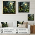thumbnail image 4 of Designart "Green Yellow City Jungle II" Abstract Collages Floater Framed Canvas Print, 4 of 7