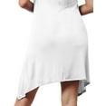 thumbnail image 5 of J. METHOD Women's Sleeveless Round Neck Flare Curved Hem Swing Tank Top Dress NEWDR61 White L, 5 of 5