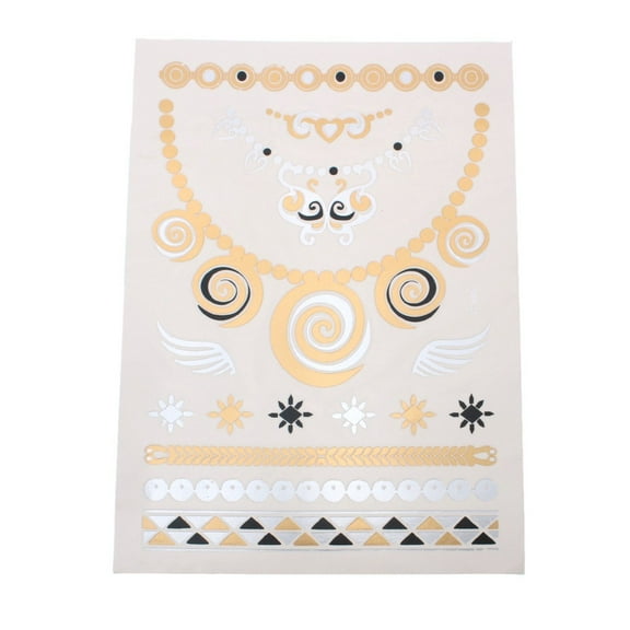 Sexy Sparkles Metallic Waterproof Temporary Tattoo Sticker Body Art Metallic Colors Jewelry