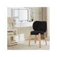 thumbnail image 4 of 2 pcs home plush makeup vanity sillas con teddy fabric, comfy accent sillas para dressing room, dormitorio y oficina en casa, cute forrado stools con back support, 4 of 8