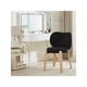 thumbnail image 1 of 1 piece home teddy fabric plush makeup vanity chair-comfortable accent chair para dressing room dormitorio y oficina en casa forrado stool con back support, 1 of 7
