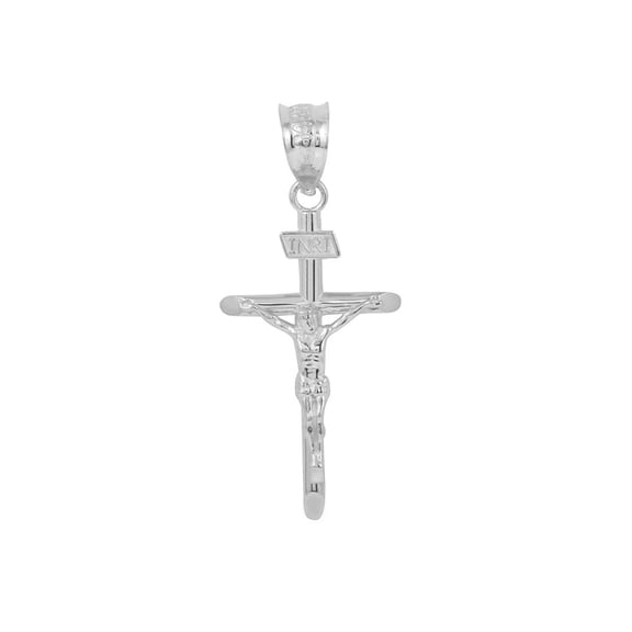 Sterling Silver Solid Cross Pendant Necklace ( 1.18") (Pendant only)