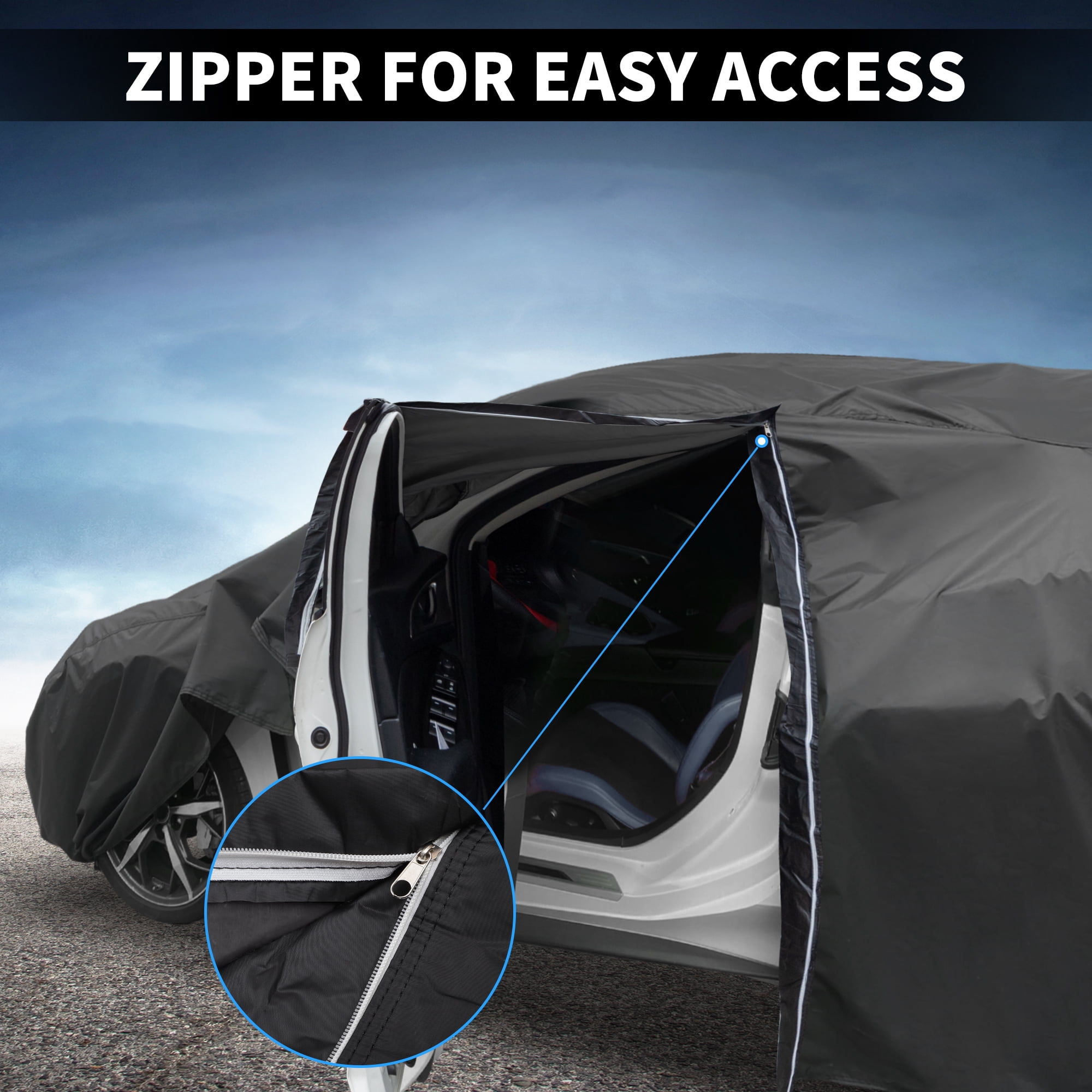 Unique Bargains 210D-PU Car Cover for Hyundai Sonata Sedan