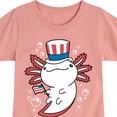 thumbnail image 3 of Instant Message - 4th of July Americana - Uncle Axolotl - Toddler & Youth Girls Short Sleeve Graphic T-Shirt, 3 of 6