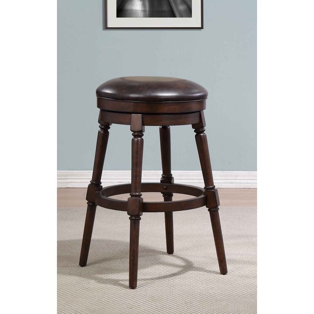 Hayden Bar Height Swivel Stool, Walnut