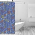 thumbnail image 2 of Shower Curtain, colourful seashells Waterproof Fabric Plastic Shower Curtain, Drying Fast Bathroom Curtain with 9 Buttonholes, Ruffle Shower Curtain 60x72in, 2 of 8