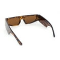 thumbnail image 4 of Womens Exaggerated Thick Temple Mod Narrow Rectangle Plastic Sunglasses Tortoise - Brown, 4 of 4