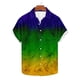 thumbnail image 4 of Blusa y camisa de manga corta con cuello vuelto para hombre, camisa de cuello abotonado con estampado de carnaval, blusa de longitud media para hombre, 4 of 8