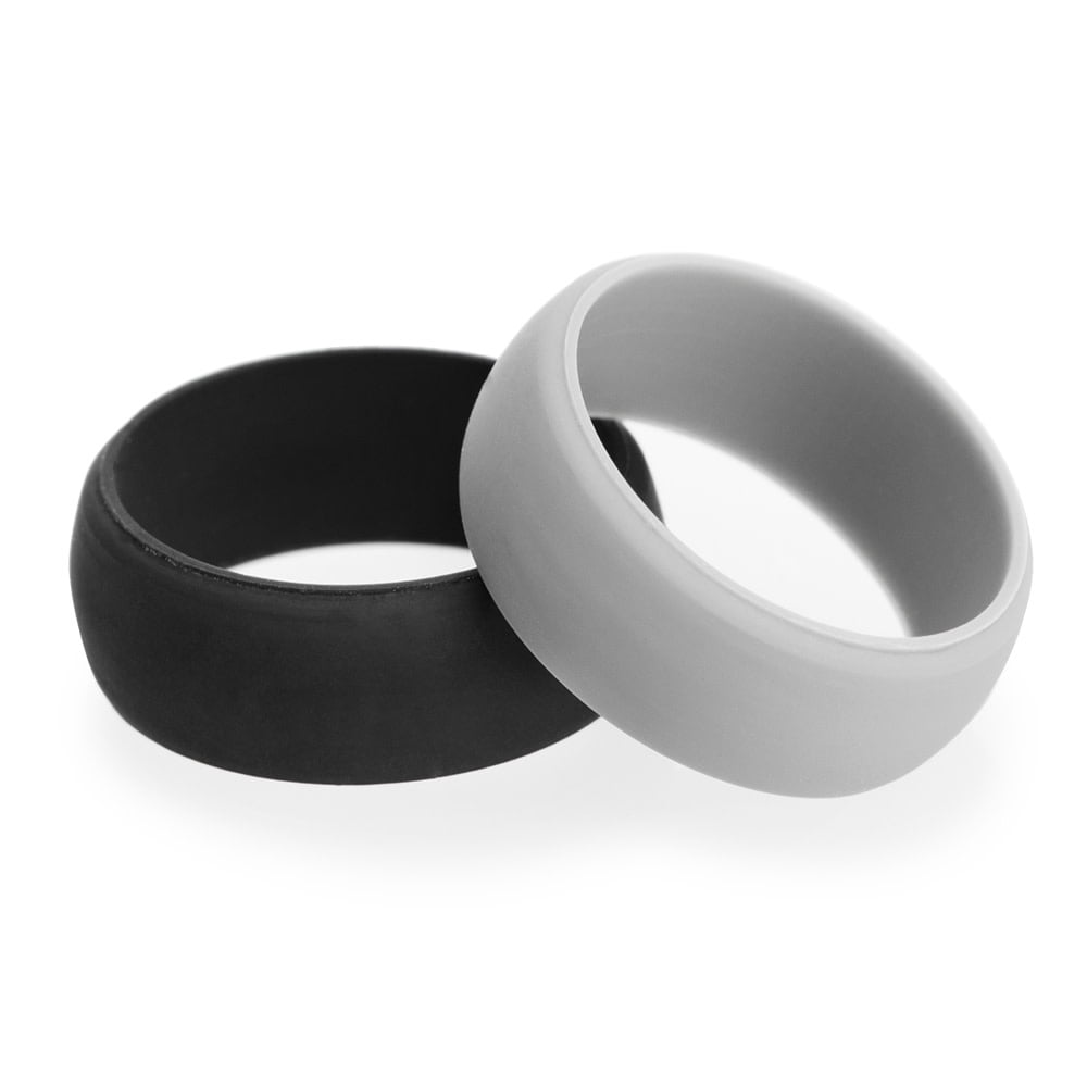 Flexible Silicone Band Black Ring Environmental Rubber Rings For Men Women 